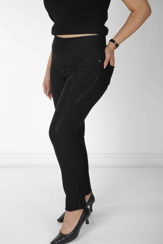 Trousers Pocket Detail Black - 3773 | KAZEE (Set of 4 42-44-46-48)