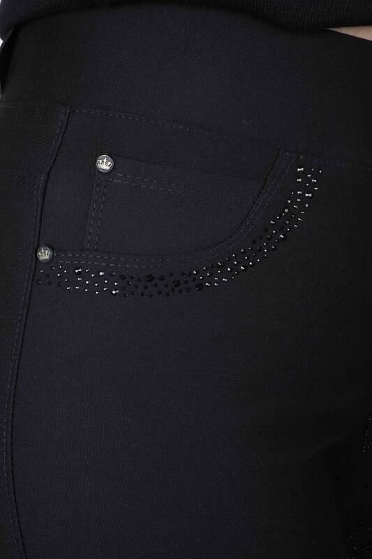 Trousers Pocket Detail Black - 3773 | KAZEE (Set of 4 42-44-46-48)