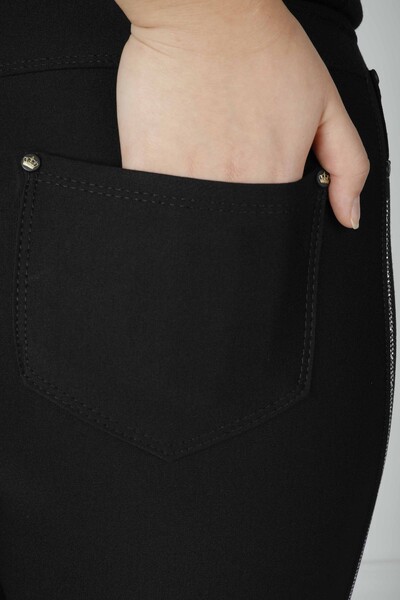 Trousers Pocket Detail Black - 3724 | KAZEE (Set of 4 36-38-40-42) - Thumbnail