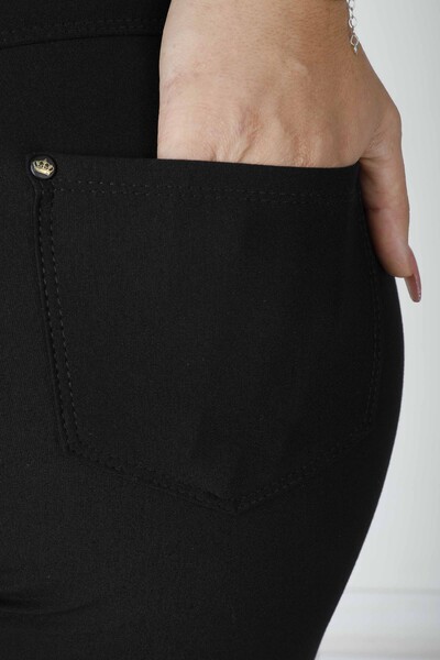 Pants Stoned Elastic Waist Black - 3764 | KAZEE (Set of 4 42-44-46-48) - Thumbnail