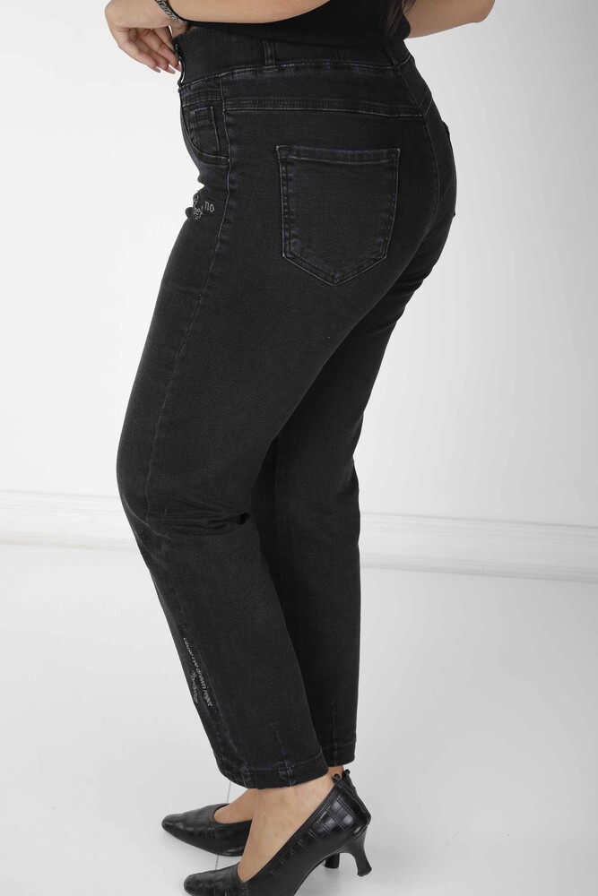 Pants Text Detail Black - 3782 | KAZEE (Set of 5 42-44-46-48-50) - 3