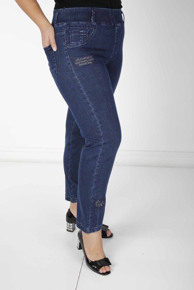 Pants Text Detailed Navy Blue - 3782 | KAZEE (Set of 5 42-44-46-48-50) - 3