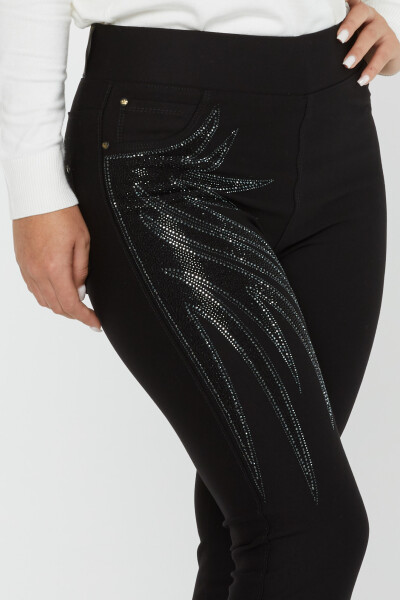 Pants Wing Stone Embroidered Black - 3771 | KAZEE (Set of 4 42-44-46-48) - 3