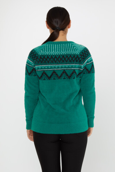 Pull Angora À Motifs Manches Longues Vert - 30682 | KAZEE (Lot de 3 S-M-L) - 5