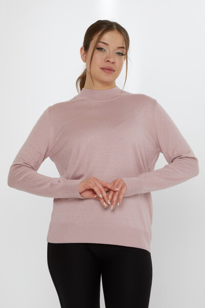 Pull en maille brodé en pierre poudre - 31513 | KAZEE (Lot de 3 L-XL-2XL) 