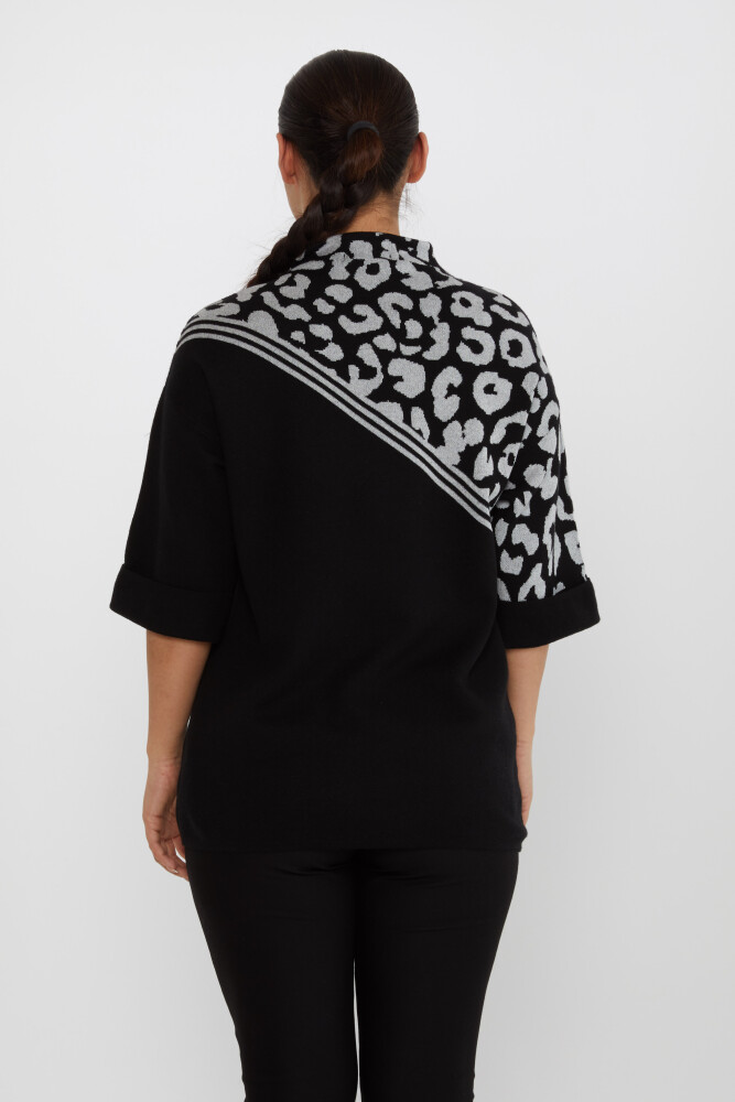 Pull En Maille Pierre Brodée À Motifs Noir-Écru - 30198 | KAZEE (Lot de 3 M-L-XL) - 5