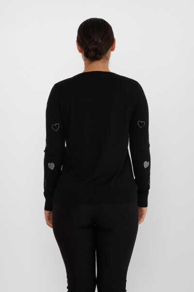 Pull En Maille Coeur À Motif Pierre Brodée Noir - 31241 | KAZEE (Lot de 3 M-L-XL) - 5