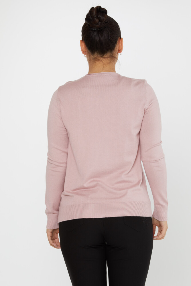 Pull en tricot basique col rond poudre - 30899 | KAZEE (Lot de 4 L-XL-2XL 3XL) - 6