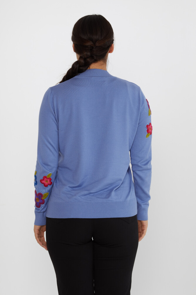 Pull en Maille Fleur Brodée Pierre Menthe - 31684 | KAZEE (Lot de 3 XL-2XL-3XL) - 5