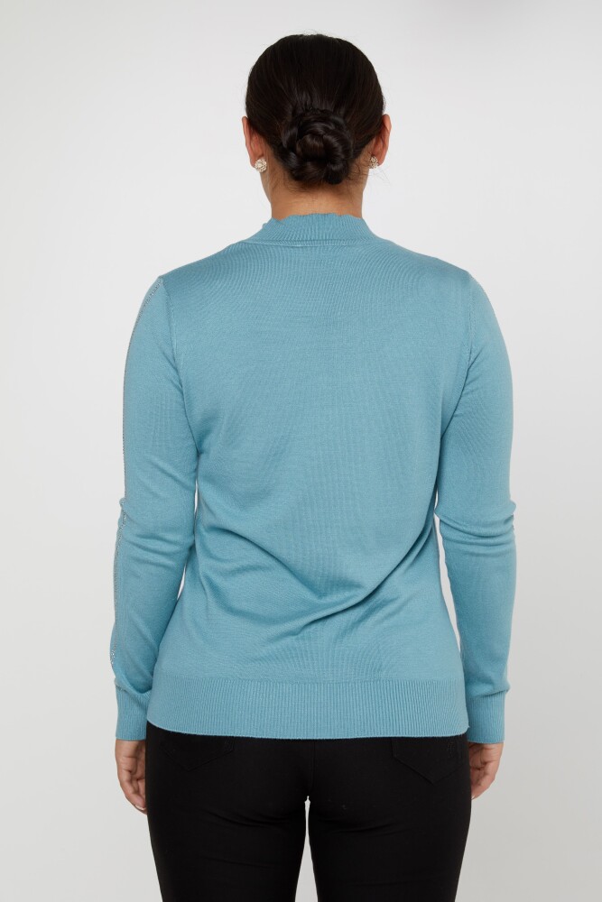 Pull en Maille à Motifs Oiseaux Pierre Menthe - 31038 | KAZEE (Lot de 4 L-XL-2XL-3XL) - 5