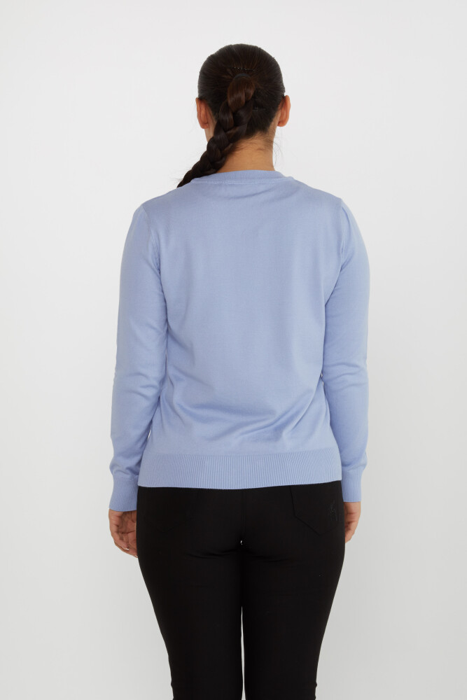 Pull en tricot à manches longues Basic Bleu - 31574 | KAZEE (Lot de 4 M-L-XL-2XL) - 5