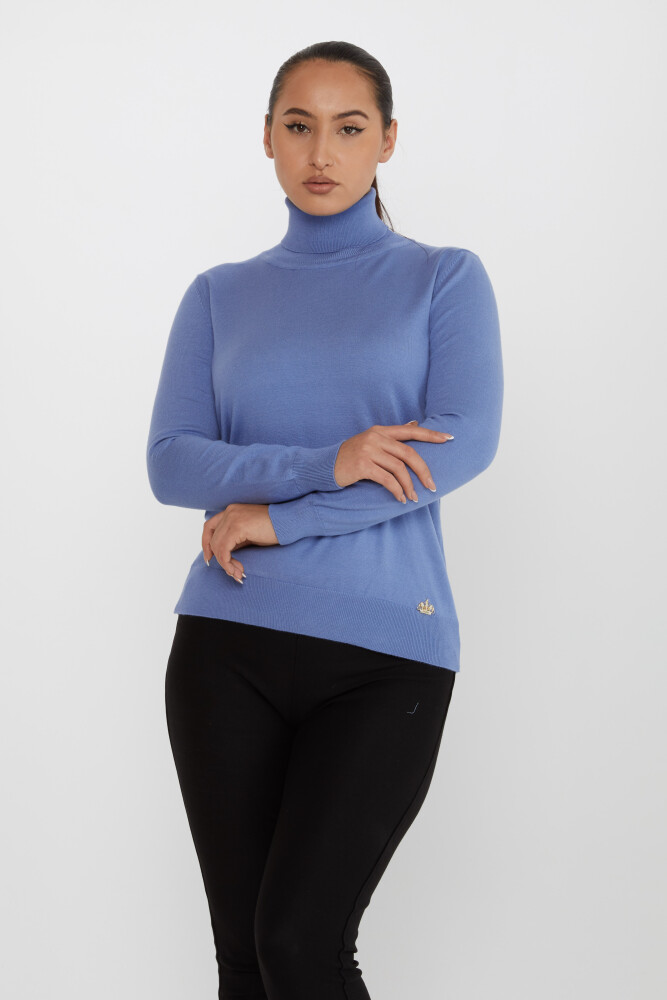 Pull en tricot à manches longues et col roulé Bleu foncé - 11122 | KAZEE (Lot de 3 S-M-L) - 1