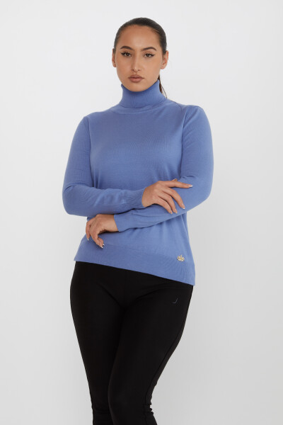 Pull en tricot à manches longues et col roulé Bleu foncé - 11122 | KAZEE (Lot de 3 S-M-L) 