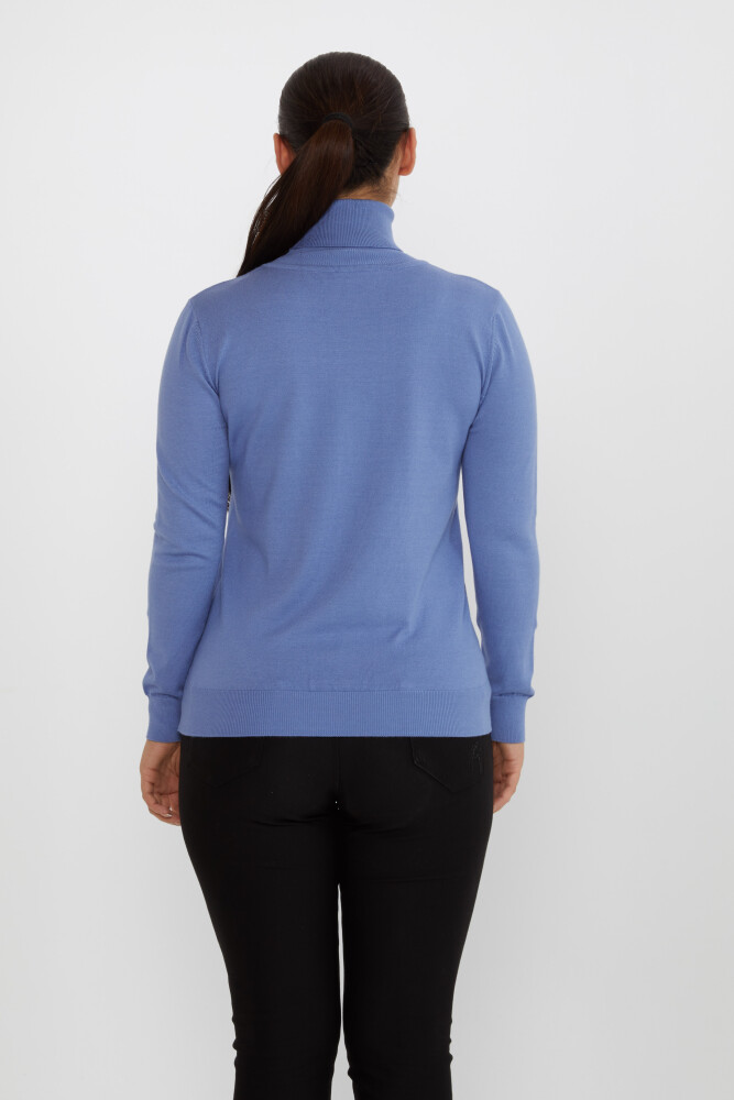 Pull en tricot à manches longues et col roulé Bleu foncé - 11122 | KAZEE (Lot de 3 S-M-L) - 5