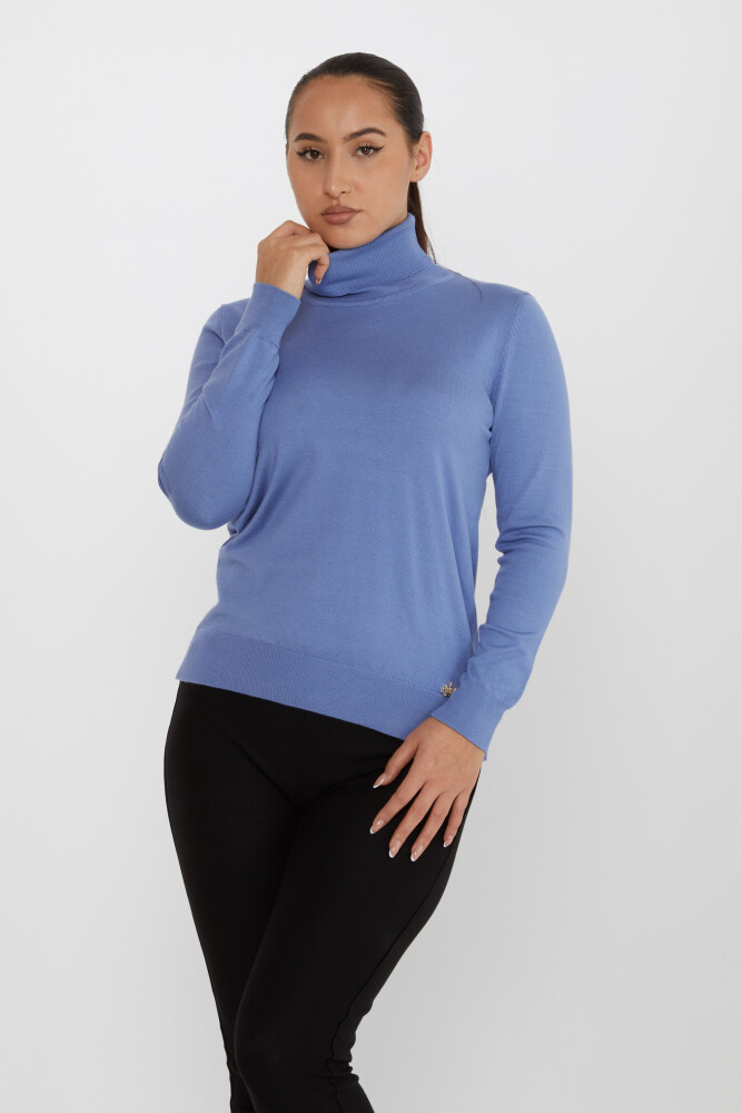 Pull en tricot à manches longues et col roulé Bleu foncé - 11122 | KAZEE (Lot de 3 S-M-L) - 2