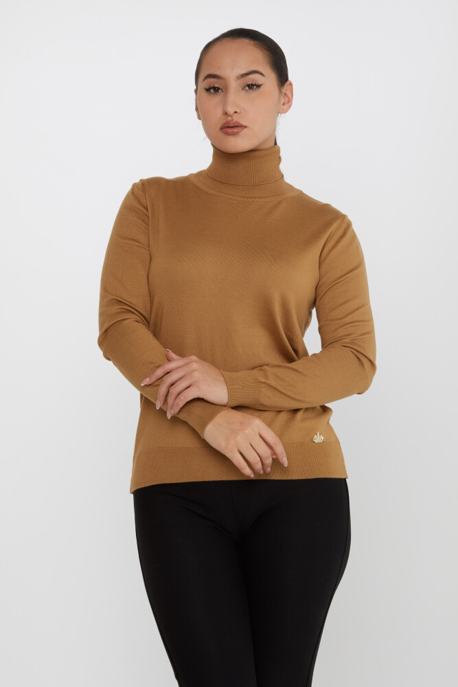 Pull en tricot à manches longues et col roulé Camel - 11122 | KAZEE (Lot de 3 S-M-L) - 1