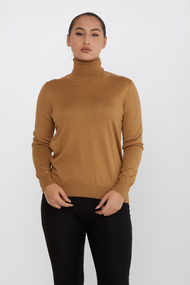 Pull en tricot à manches longues et col roulé Camel - 11122 | KAZEE (Lot de 3 S-M-L) - 2