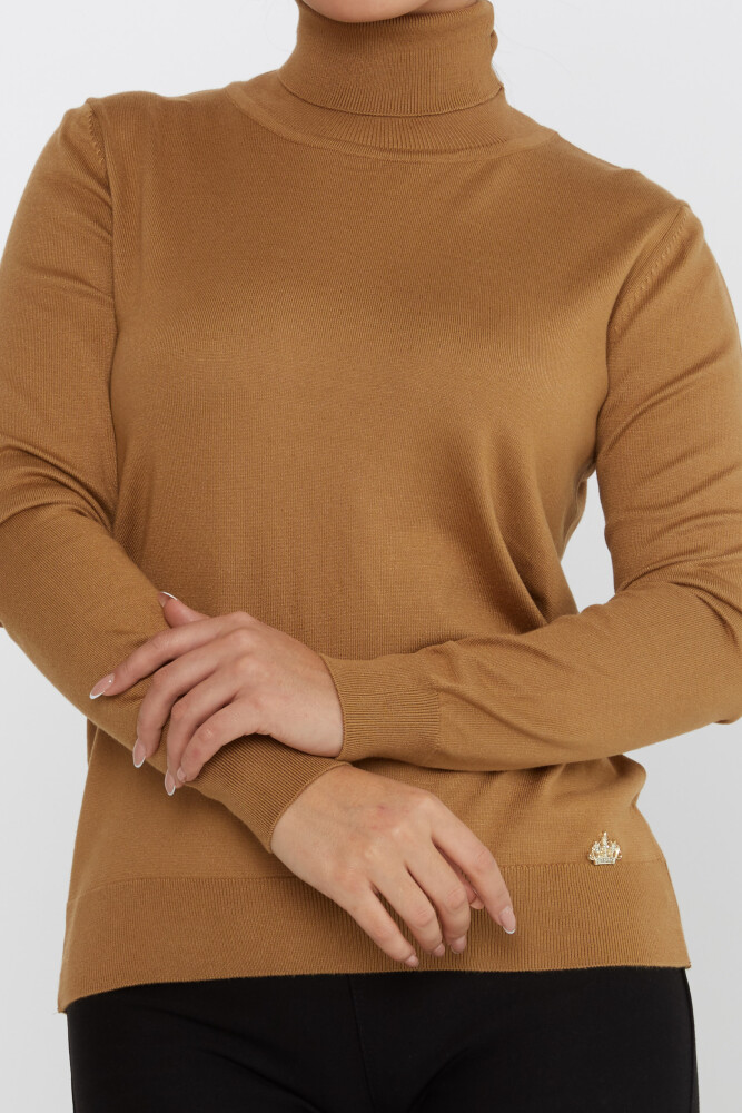 Pull en tricot à manches longues et col roulé Camel - 11122 | KAZEE (Lot de 3 S-M-L) - 3