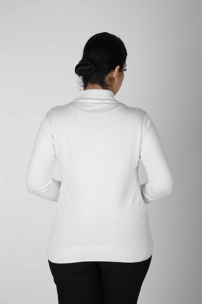 Pull En Maille Manches Longues Écru - 30687 | KAZEE (Lot de 3 L-XL-2XL) - 3