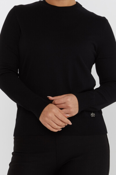 Pull en tricot à manches longues basique noir - 31574 | KAZEE (Lot de 4 M-L-XL-2XL) - 3