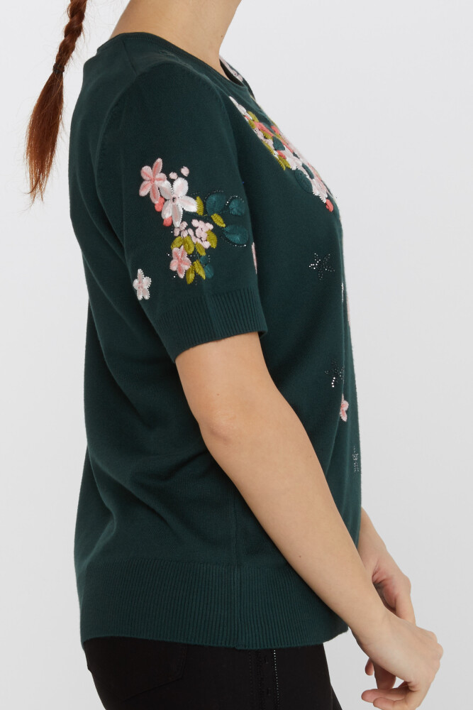 Pull en tricot Pierre Brodée Floral Nephti - 16761 | KAZEE (Lot de 4 L-XL-2XL-3XL) - 3