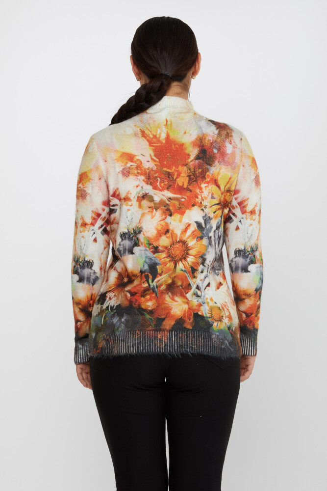 Punto Angora Estampado Floral Naranja - 18961 | KAZEE (Juego de 3 L-XL-2XL) - 5