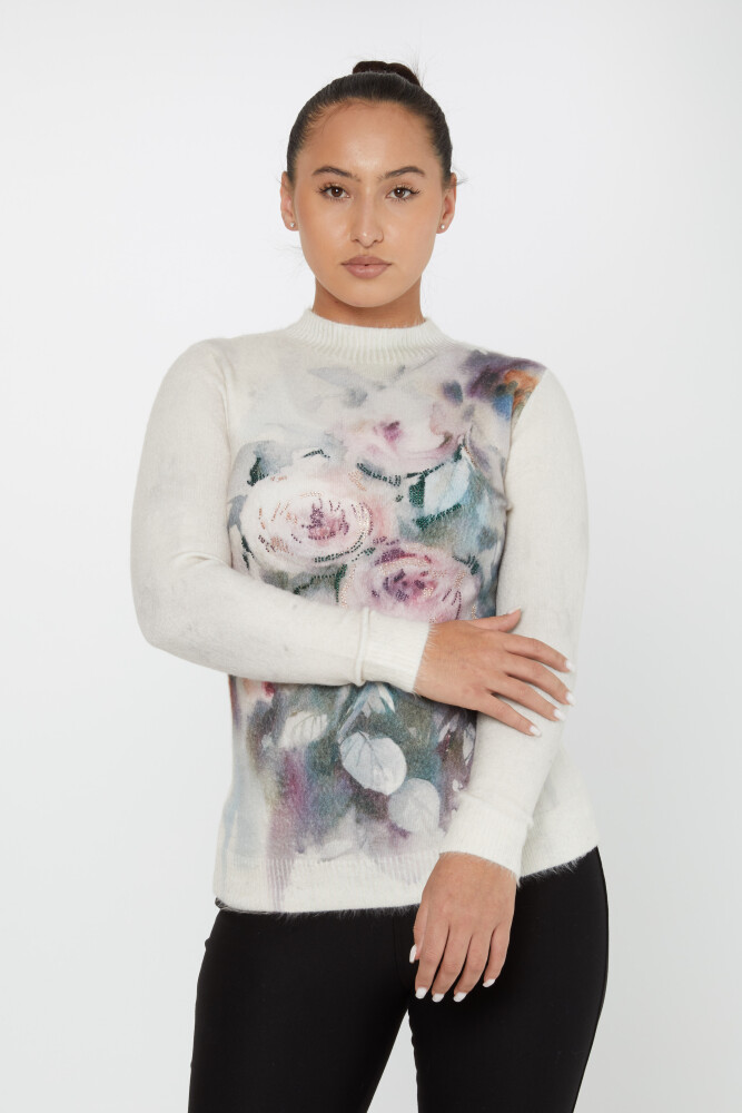 Punto Angora Floral Crudo - 50026 | KAZEE (Juego de 2 S-M) - 2