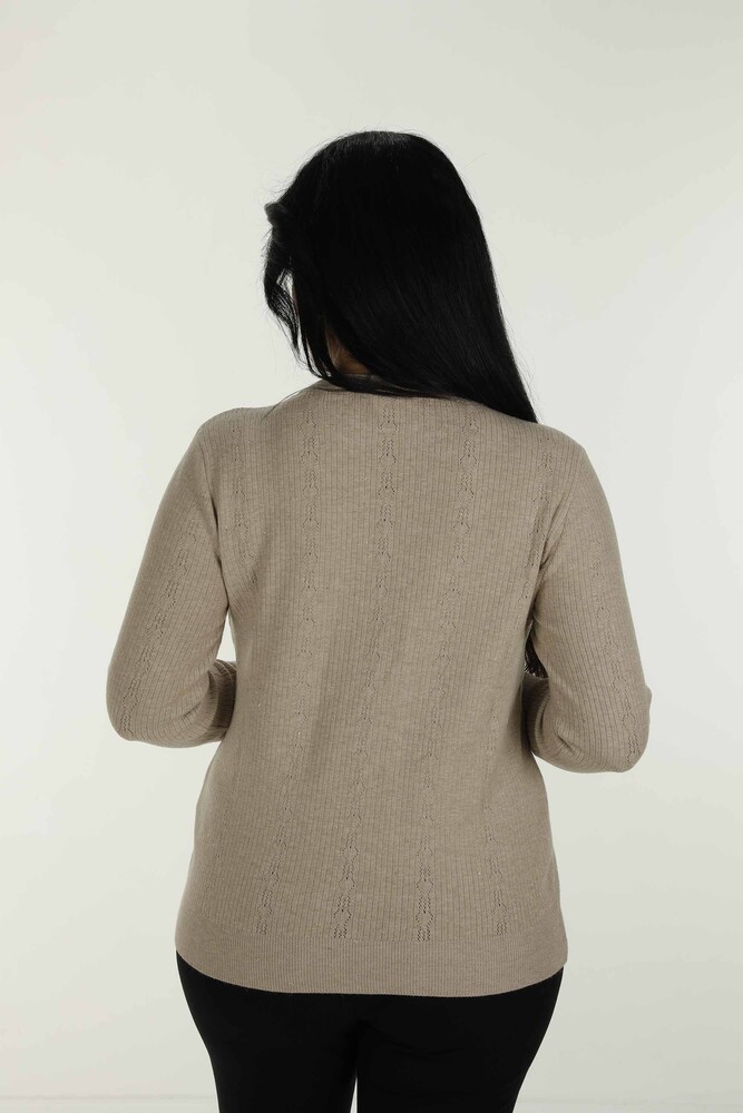 Rundhalsausschnitt Basic Beige - 31004 | KAZEE (4er-Set M-L-XL-XXL) - 5