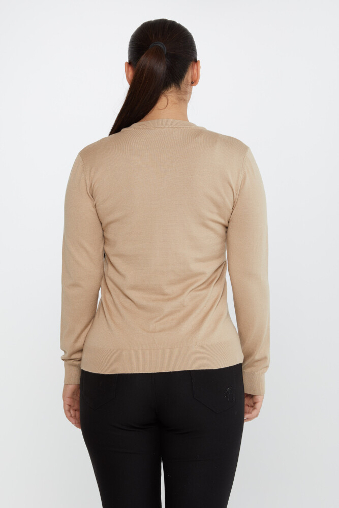 Strickpullover Basic Langarm Beige - 30256 | KAZEE (4er-Set M-L-XL-2XL) - 5