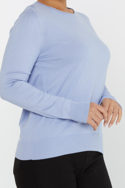 Strickpullover Basic Rundhalsausschnitt Blau - 30899 | KAZEE (4er-Set L-XL-2XL 3XL) - 4