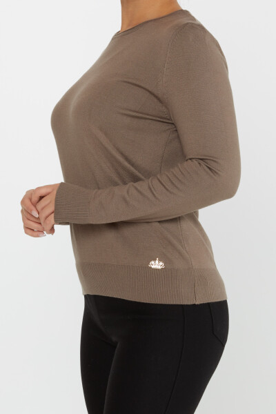 Strickpullover Basic Rundhalsausschnitt Nerz - 30899 | KAZEE (4er-Set L-XL-2XL 3XL) - 4