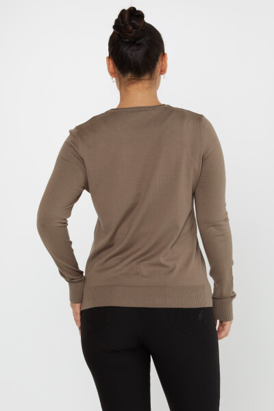 Strickpullover Basic Rundhalsausschnitt Nerz - 30899 | KAZEE (4er-Set L-XL-2XL 3XL) - 5