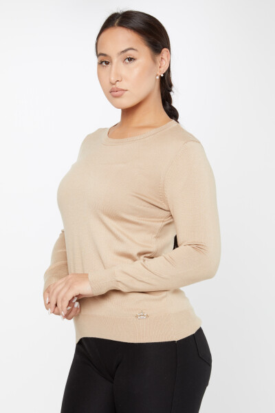 Strickpullover Langarm Basic Biscuit - 11052 | KAZEE (3er-Set S-M-L) - 2