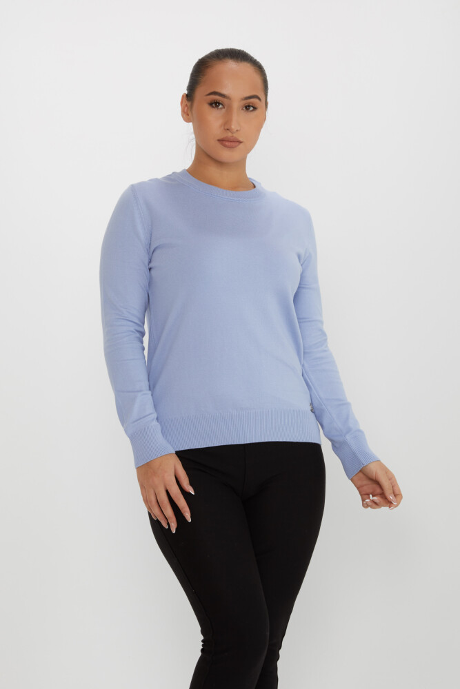 Strickpullover Langarm Basic Blau - 31574 | KAZEE (4er-Set M-L-XL-2XL) - 2