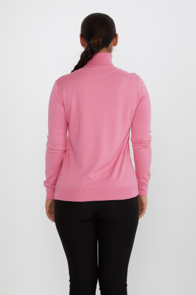 Strickpullover Langarm Rollkragen Rosa - 11122 | KAZEE (3er-Set S-M-L) - 5