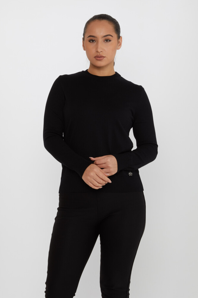 Strickpullover Langarm Basic Schwarz - 31574 | KAZEE (4er-Set M-L-XL-2XL) - 1