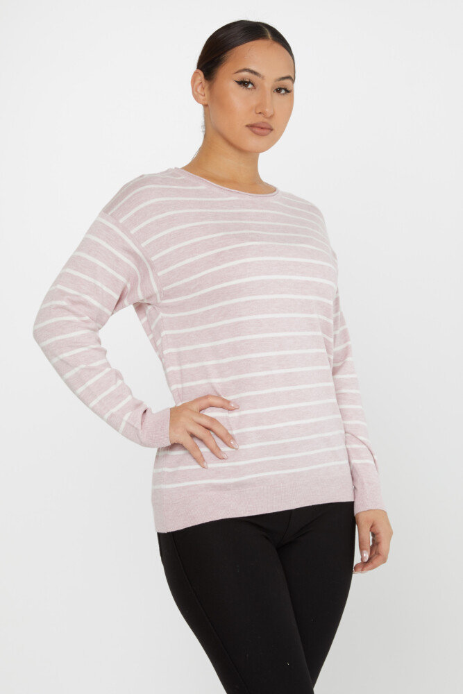 Strickpullover Rundhals Langarm Puder - 31210 | KAZEE (3er-Set M-L-XL) - 1