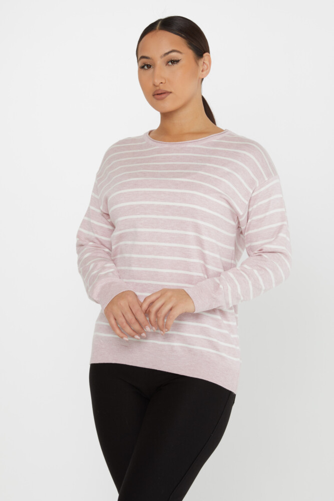 Strickpullover Rundhals Langarm Puder - 31210 | KAZEE (3er-Set M-L-XL) - 2