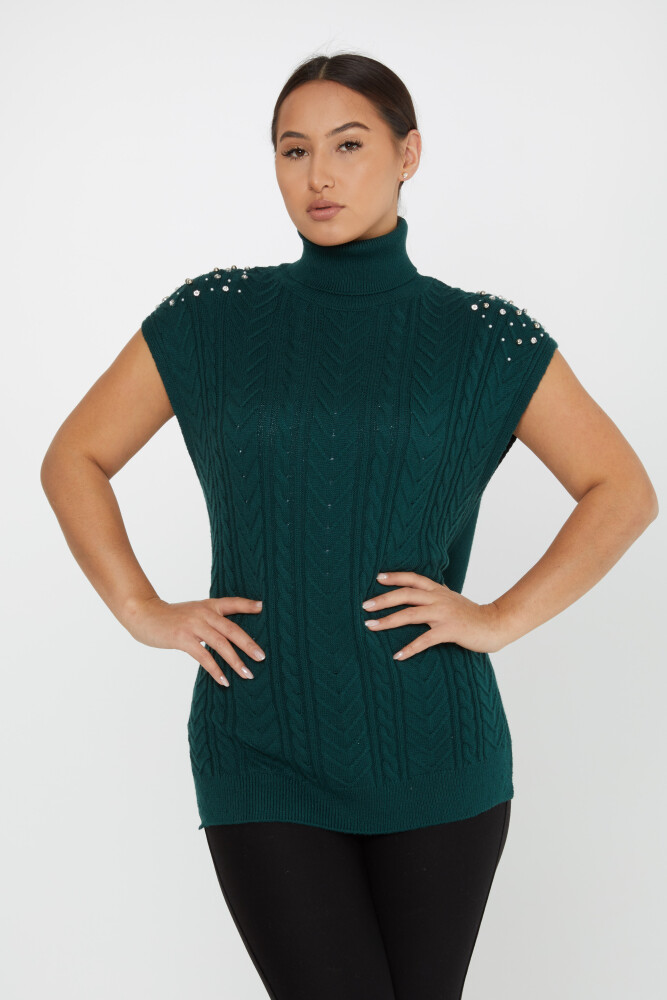 Strickpullover Ärmel Stone Detaillierte Kurzarm Nefti - 30242 | KAZEE (3er-Set S-M-L) - 1