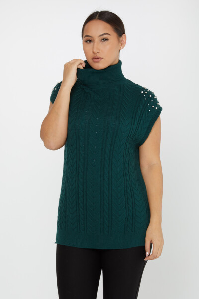 Strickpullover Ärmel Stone Detaillierte Kurzarm Nefti - 30242 | KAZEE (3er-Set S-M-L) - 2