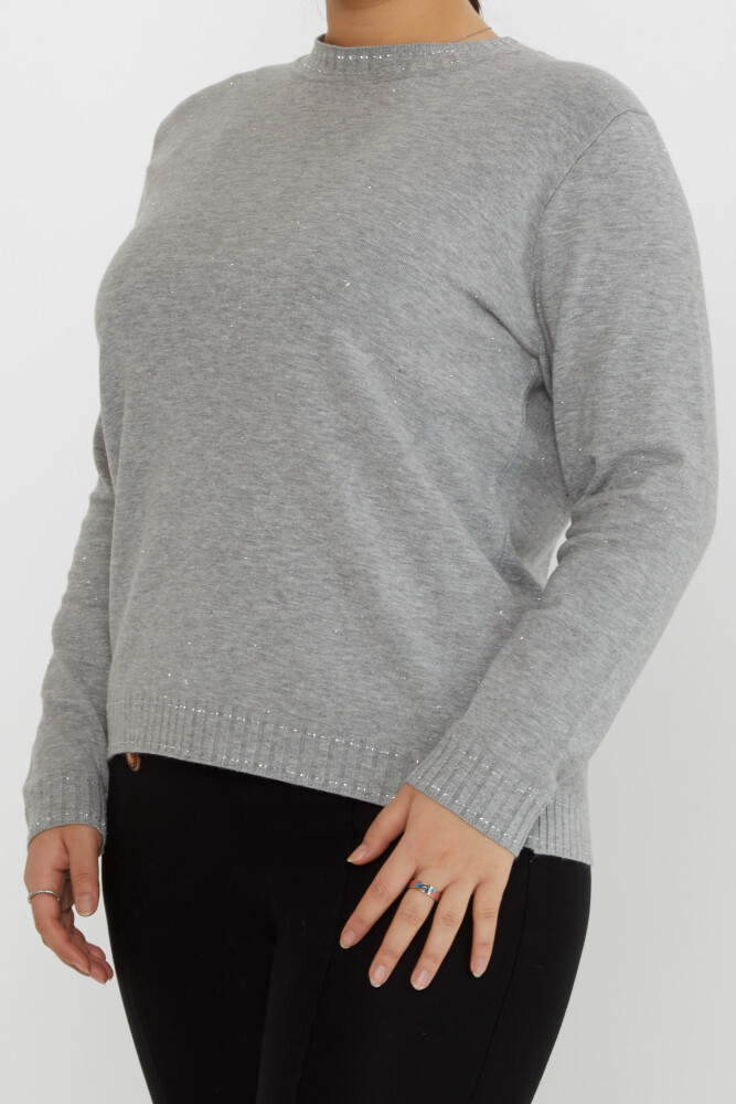 Strickpullover Stehkragen Langarm Grau - 31629 | KAZEE (3er-Set XL-2XL-3XL) - 2