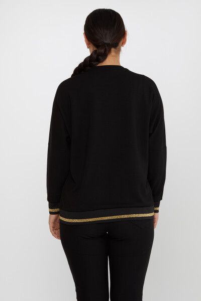 Sudadera Bolsillo Bordado Piedra Negro-Oro - 2245 | KAZEE (Juego de 3 L-XL-2XL) - 5