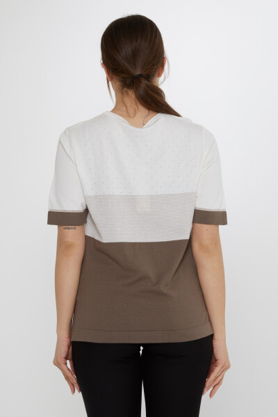 Suéter de punto bicolor crudo-visón - 31863 | KAZEE (Juego de 3 L-XL-2XL) - 5