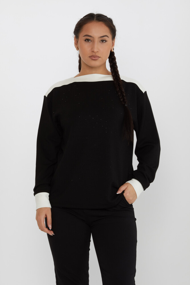 سويت شيرت بأكمام طويلة أسود - 2246 | كازي (مجموعة من 3 L-XL-2XL) - 1