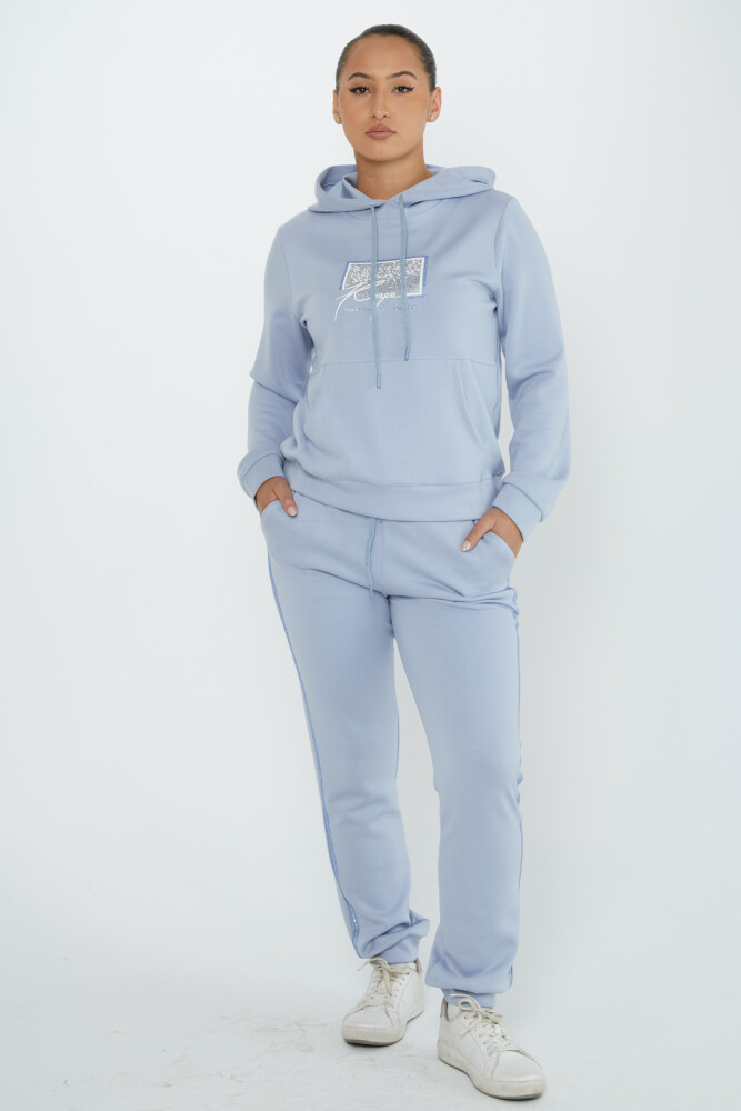 Ensemble Survêtement À Capuche Pierre Brodée Bleu - 17593 | KAZEE (Lot de 4 M-L-XL-2XL) - 1