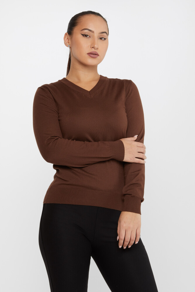 سترة تريكو أساسية بني - 30256 | كازي (مجموعة من 4 M-L-XL-2XL) - 1