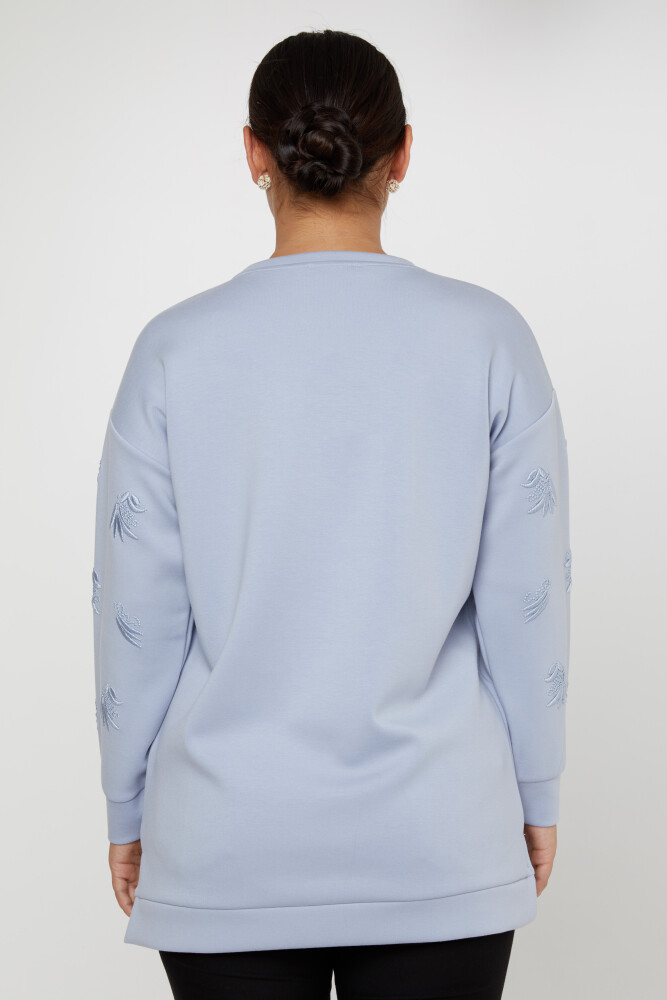 سويت شيرت تطريز منقوشة نعناع - 17849 | كازي (مجموعة من 3 L-XL-2XL) - 5