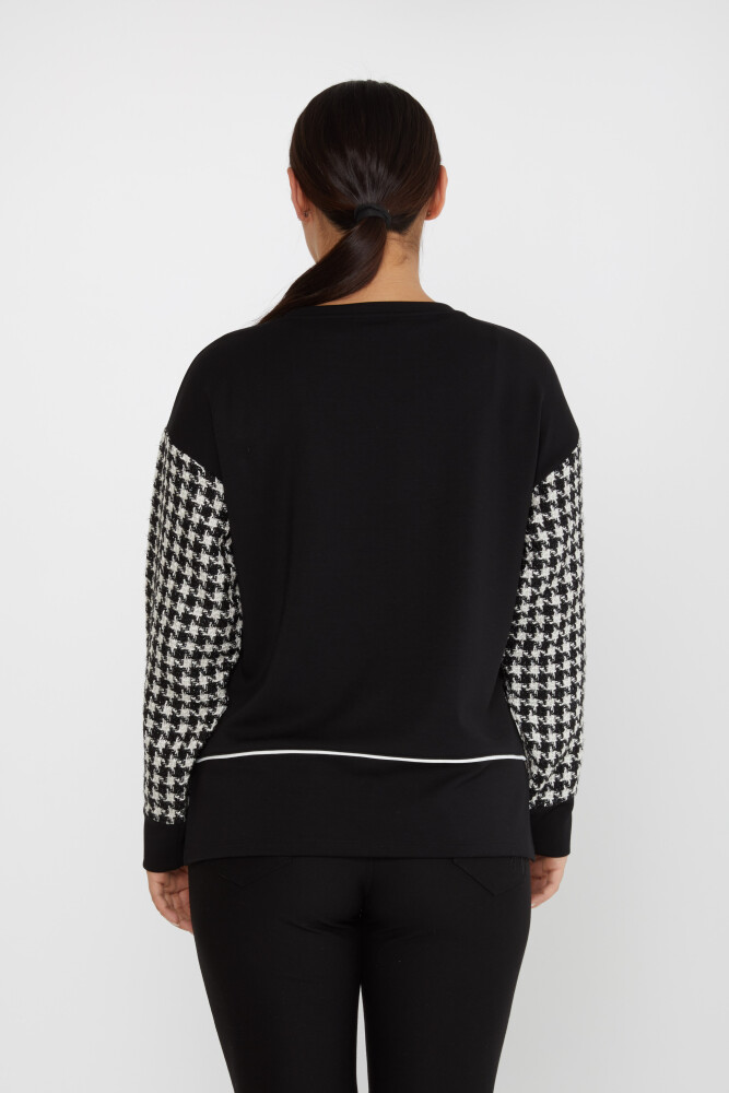 Broche de Sweat-shirt Motif damier détaillé Noir - 17797 | KAZEE (Lot de 3 L-XL-2XL) - 6