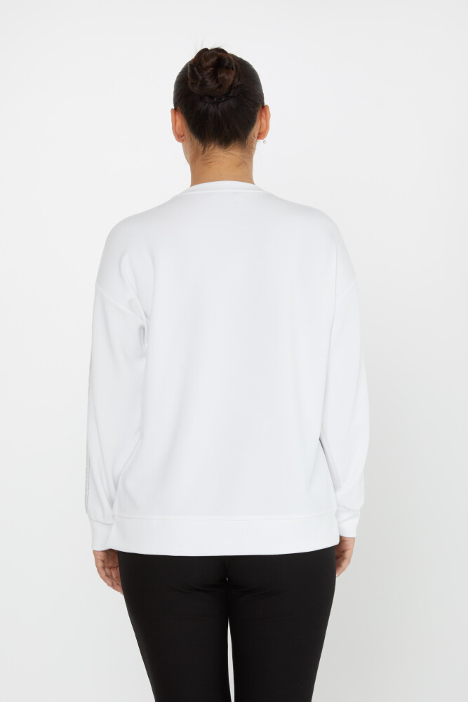 Sweatshirt Tulle Détail Pierre Brodée Ecru - 17789 | KAZEE (Lot de 3 L-XL-2XL) - 5