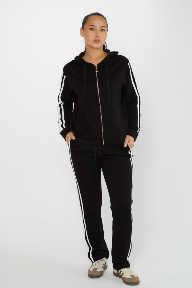 Tracksuit Set Zippered Black - 17561 | KAZEE (Set of 4 M-L-XL-2XL) - 1